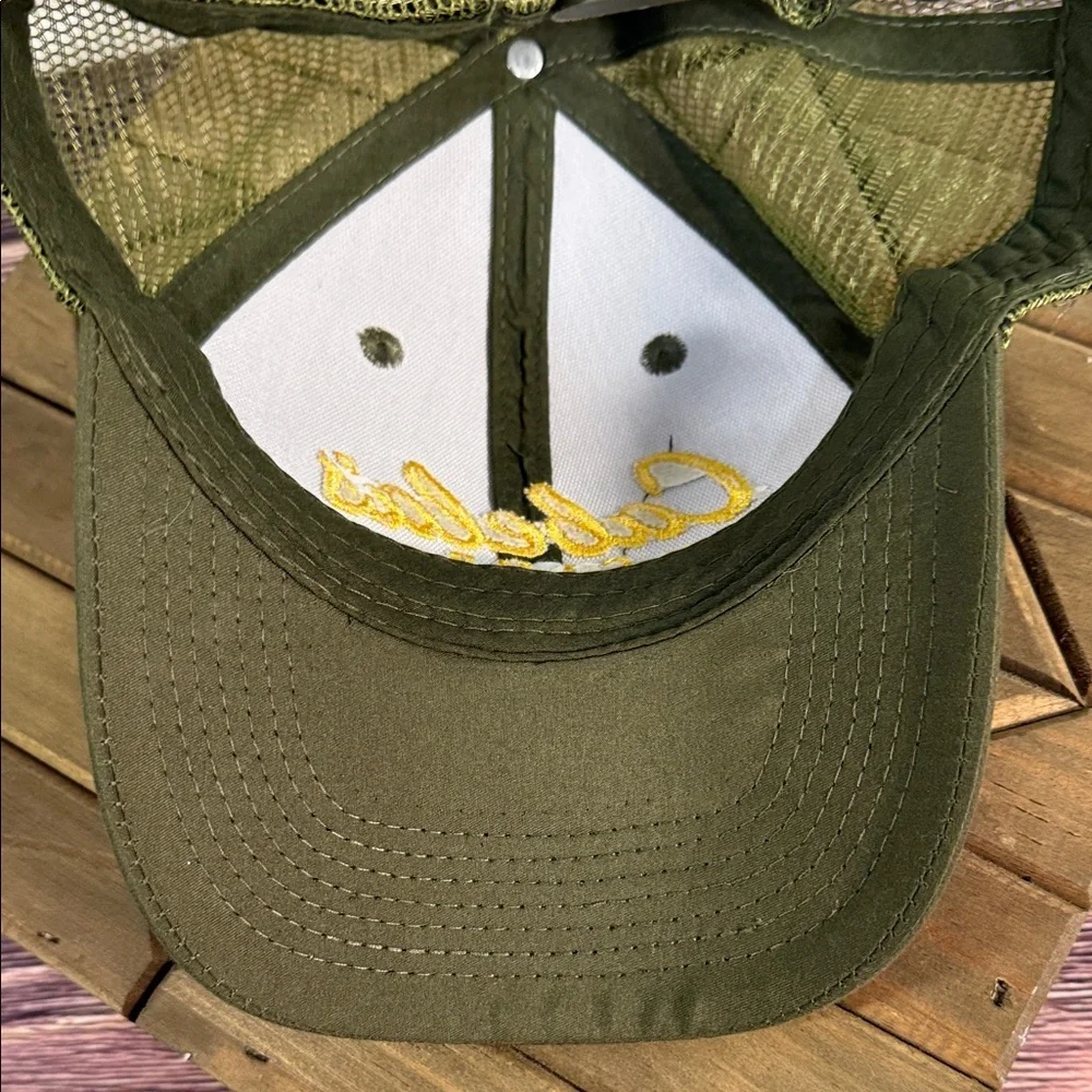 Cabela's Club Green Gold‎ hat adjustable strap mesh back hunting fishing outdoor